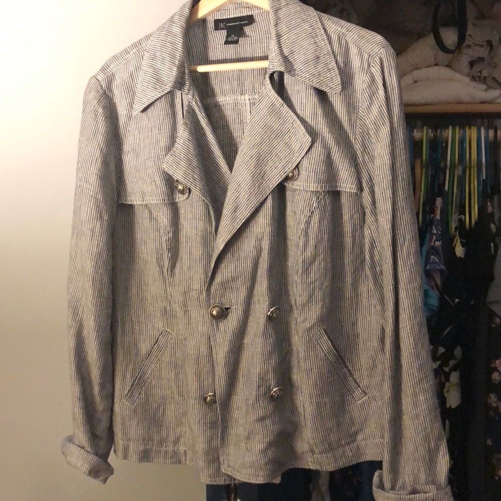 INC double breasted linen jacket